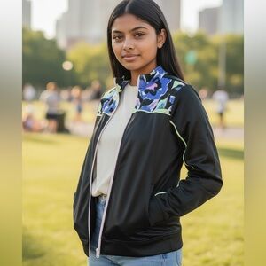 Ideology Black Jacket with Multicolor Accents